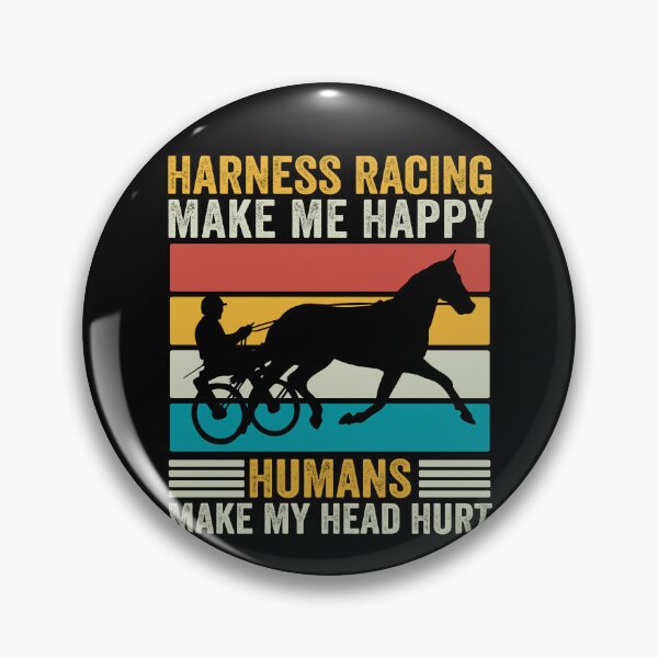 Item preview, harness racing make me happy funny gift for Harness racing fans designed and sold by QUEEN-WIVER.