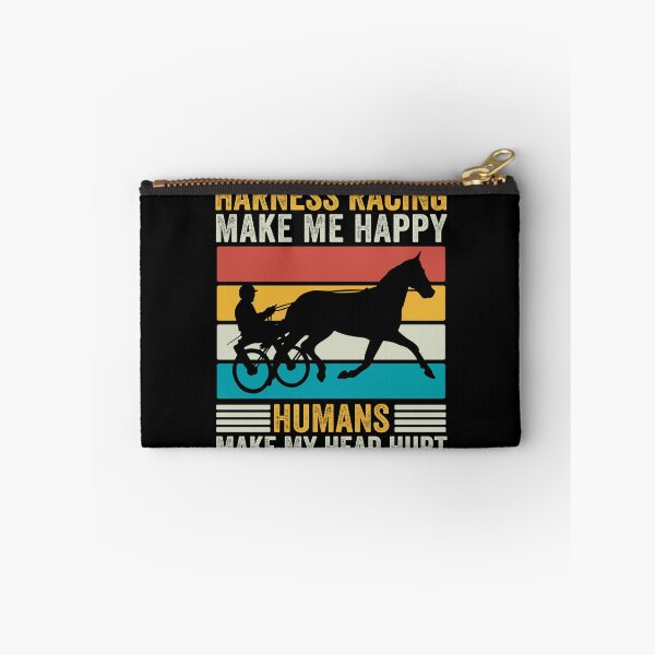 Item preview, harness racing make me happy funny gift for Harness racing fans designed and sold by QUEEN-WIVER.