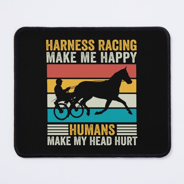 Item preview, harness racing make me happy funny gift for Harness racing fans designed and sold by QUEEN-WIVER.