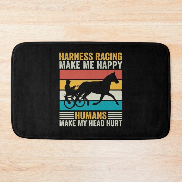 Item preview, harness racing make me happy funny gift for Harness racing fans designed and sold by QUEEN-WIVER.