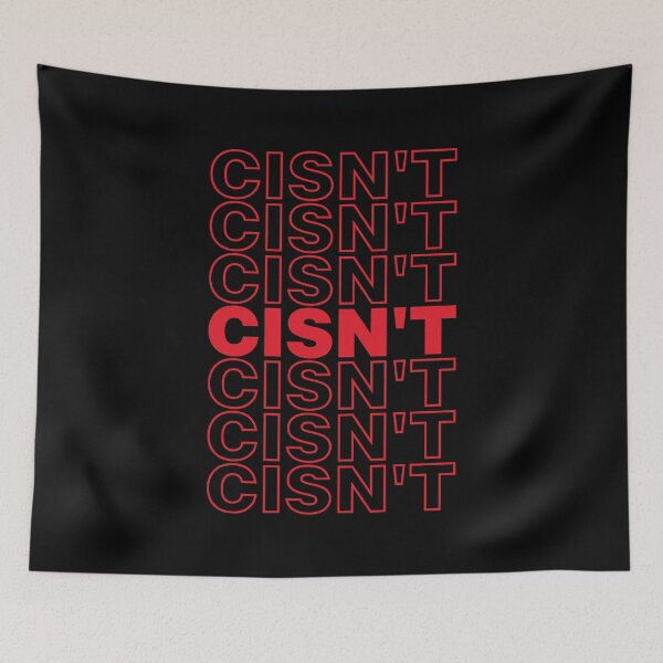 Item preview, Cisn't Cisgender Pun Thank You Bag Parody designed and sold by Queer Pride Shop.