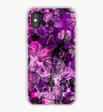 Wahine Lace Hawaiian Orchid Illustration - Pink, Violet and Black iPhone Case