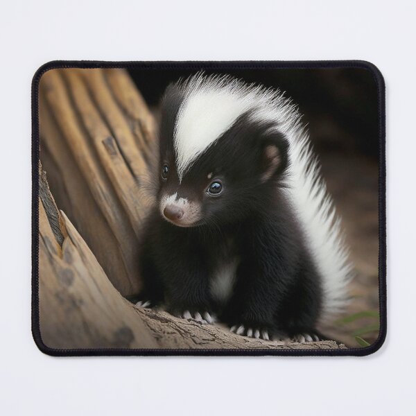 Item preview, Fuzzy baby skunk designed and sold by Knot2Olde.