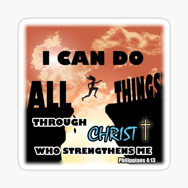 Philippians 4:13 Sticker