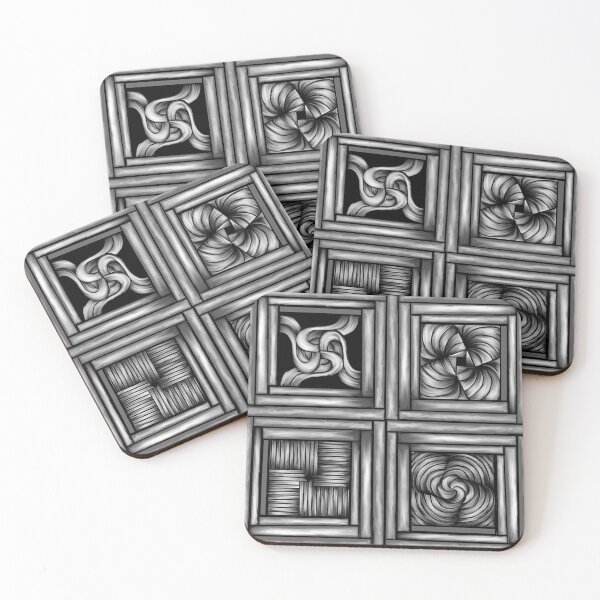 Item preview, Square pattern monotone designed and sold by Wasted Potential ink.