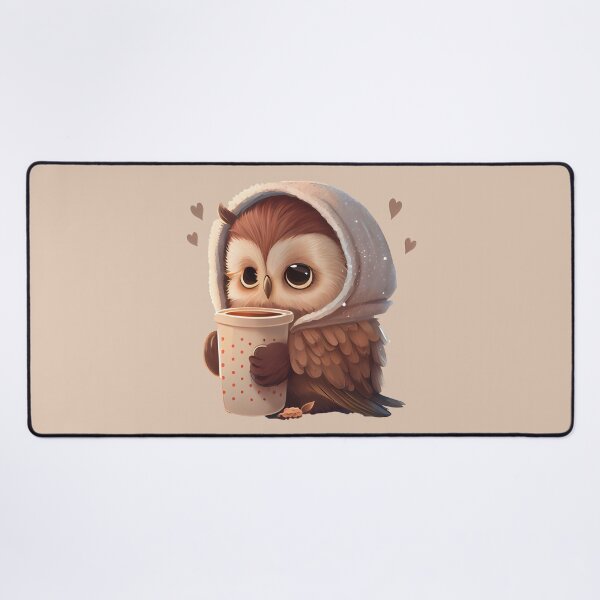 Item preview, Cute Owl Drinking Hot Chocolate, Hot Cocoa, chocolate lover, owl lover, winter designed and sold by Mumzy2many.