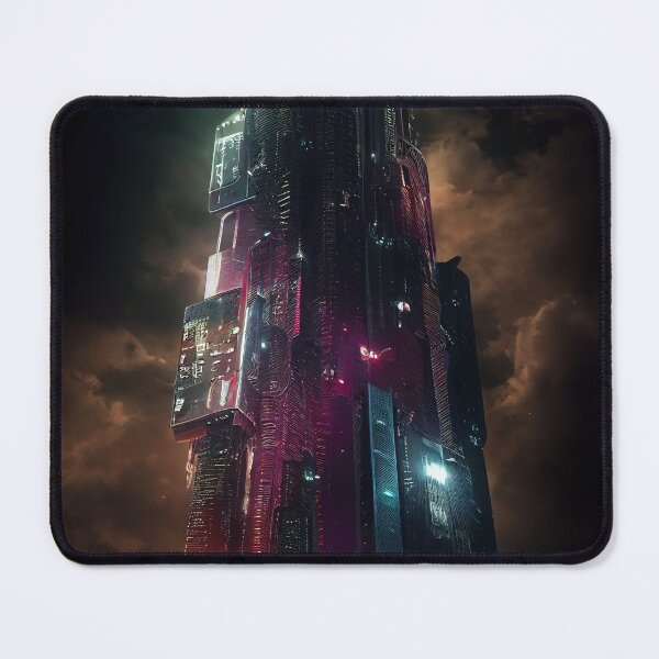 Item preview, Cyberpunk Skyscraper at Night designed and sold by AICreateWorlds.