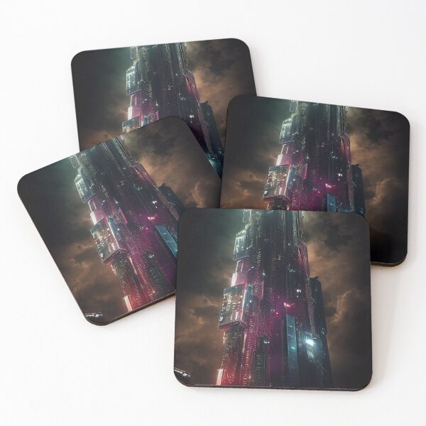 Item preview, Cyberpunk Skyscraper at Night designed and sold by AICreateWorlds.