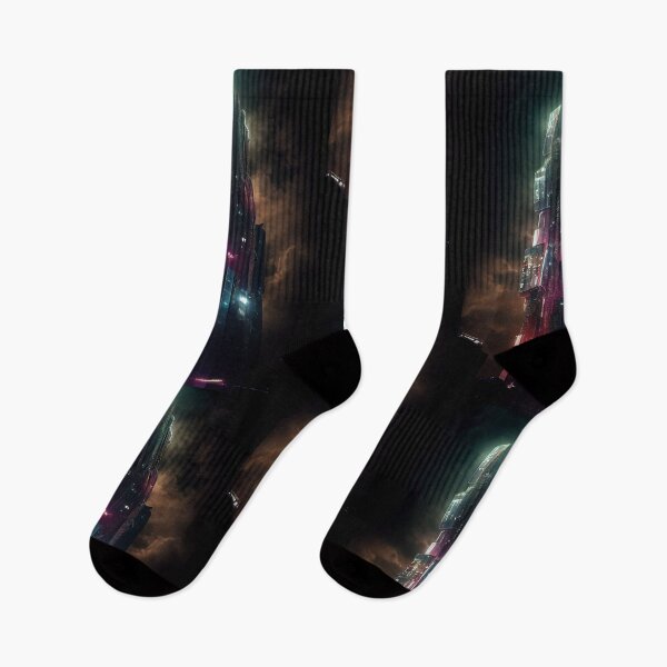 Item preview, Cyberpunk Skyscraper at Night designed and sold by AICreateWorlds.