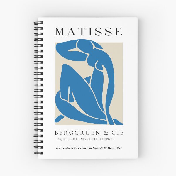 Item preview, Henri Matisse blue abstract Woman Exhibition white background designed and sold by blazingbloom.