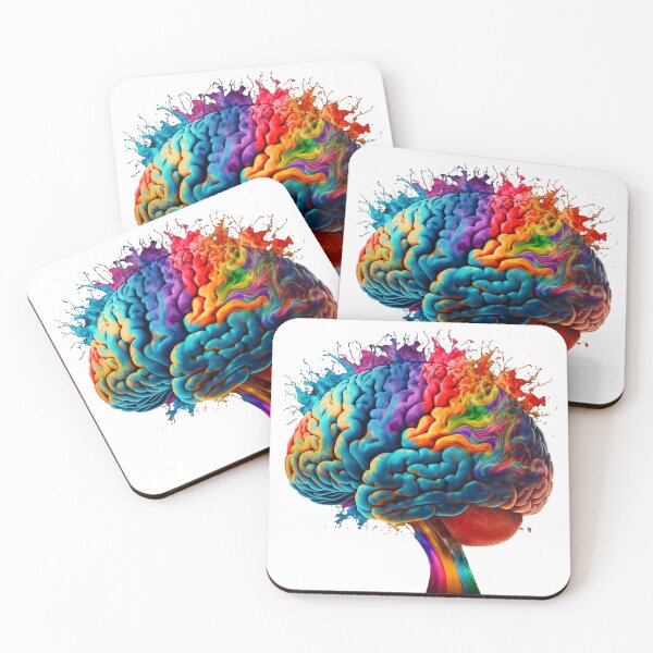 Item preview, Neurodiverse Autistic Rainbow Brain Sticker designed and sold by Itis-Whatitis.