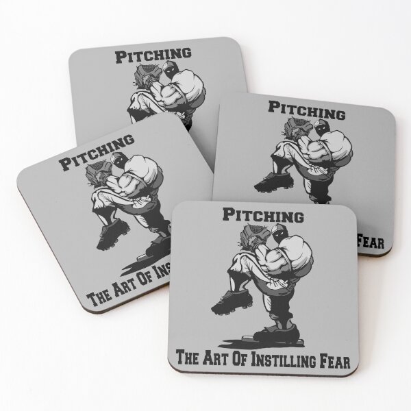 Item preview, Pitcher Buff Baseball Player Pitching Art Of Instilling Fear Cartoon designed and sold by 3sistersrock.