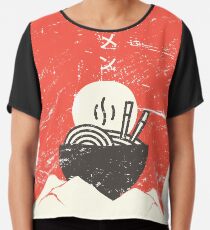 Vintage Japanese Anime Ramen Chiffon Top