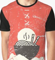 Camiseta gráfica Vintage japonés Anime Ramen
