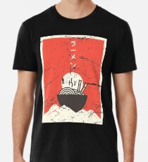 Camiseta premium Vintage japonés Anime Ramen