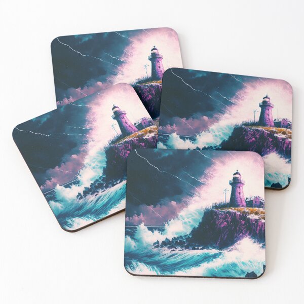 Item preview, Living Life in Colour Series - Lighthouse Waves designed and sold by AICreateWorlds.