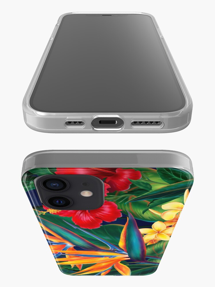 "Tropical Paradise Hawaiian Birds of Paradise Illustration" iPhone Case