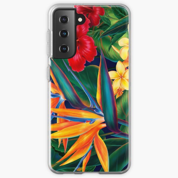 Aperçu de l'œuvre Illustration de paradis tropical hawaïen oiseaux du paradis créée et vendue par DriveIndustries.