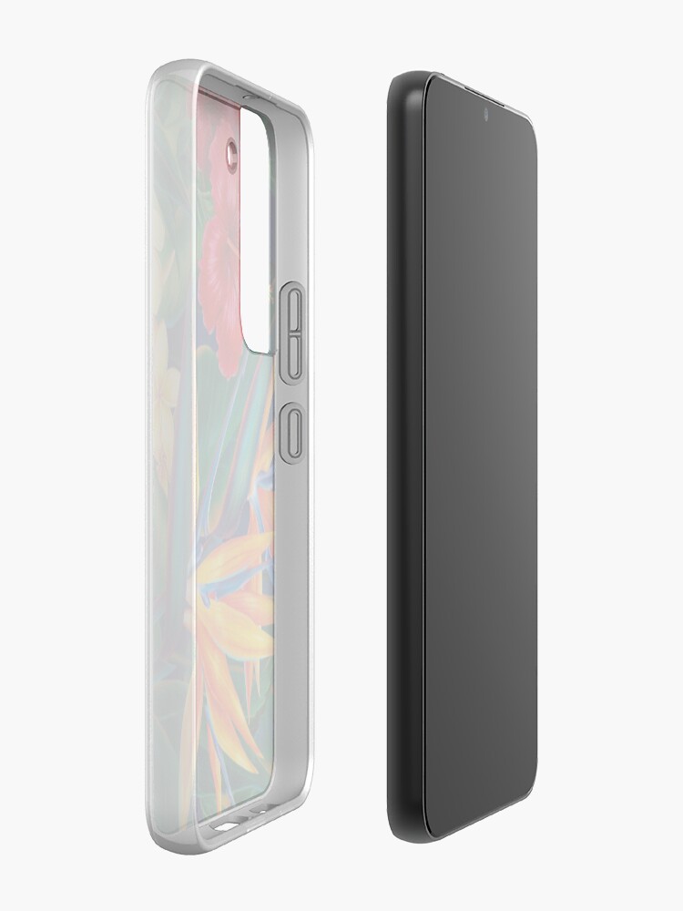 Alternate view of Tropical Paradise Hawaiian Birds of Paradise Illustration Samsung Galaxy Phone Case