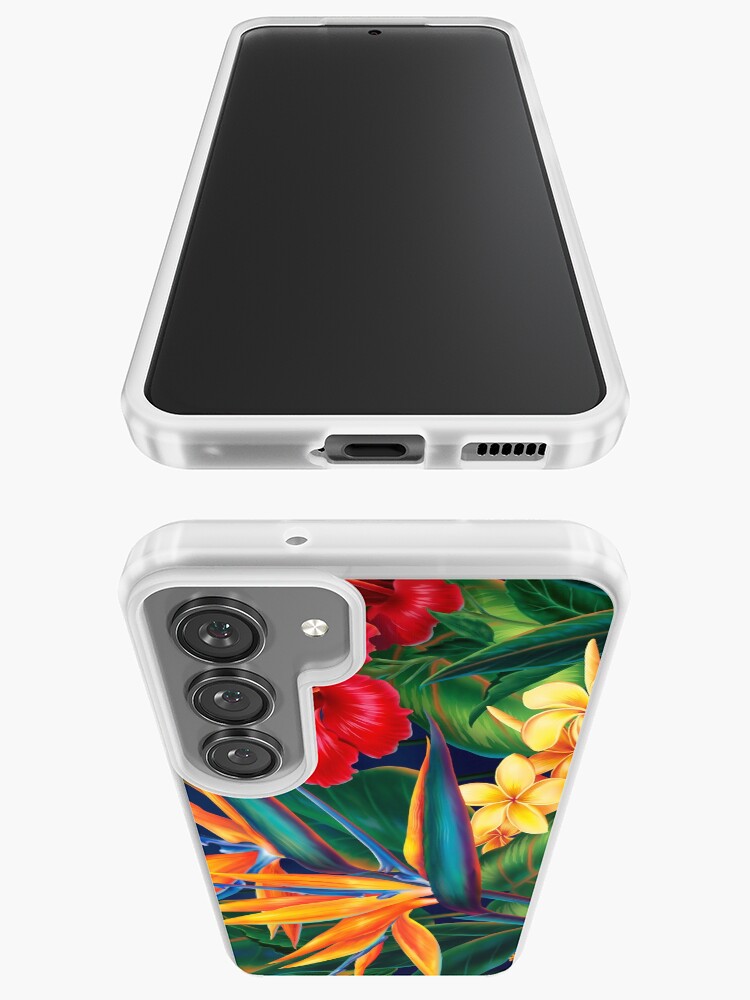 Thumbnail 3 of 4, Samsung Galaxy Phone Case, Tropical Paradise Hawaiian Birds of Paradise Illustration designed and sold by DriveIndustries.