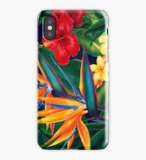 Tropical Paradise Hawaiian Birds of Paradise Illustration iPhone Case