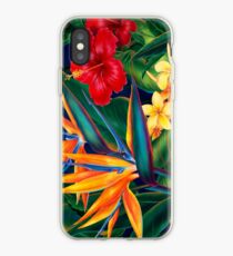 Tropical Paradise Hawaiian Birds of Paradise Illustration iPhone Case