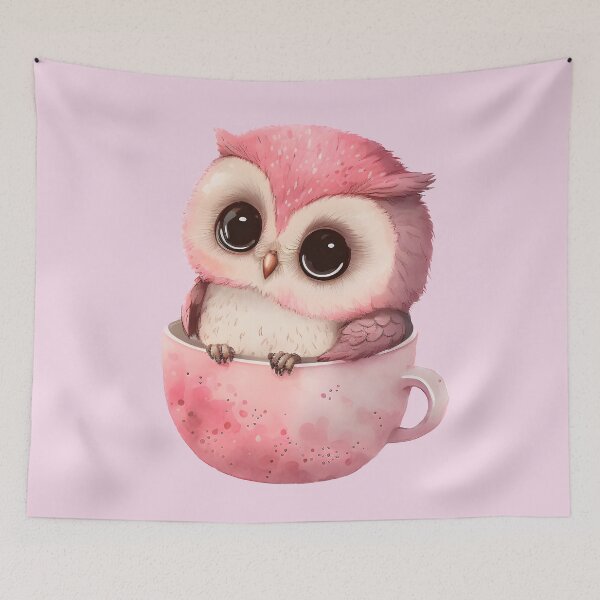Item preview, Cute Pink Valentine Owl, gift for owl lover, I’ll Owl ways love you, owl Valentine, coffee valentine designed and sold by Mumzy2many.