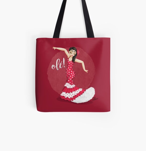 ¡Bailarín de flamenco! Viejo Bolsa estampada de tela