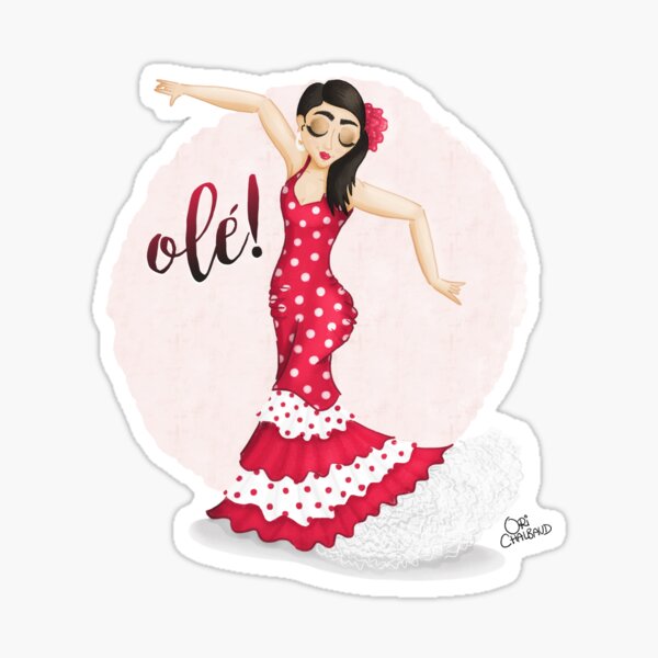¡Bailarín de flamenco! Viejo Pegatina