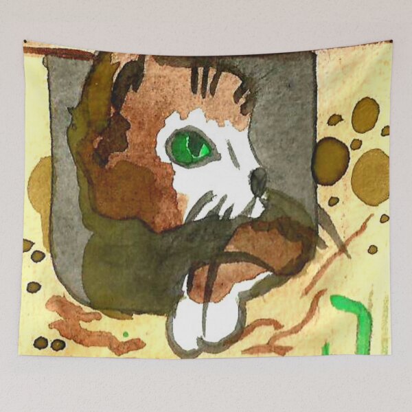 Item preview, Master Of Hiding Funny Cat Painting designed and sold by Niina  Niskanen.