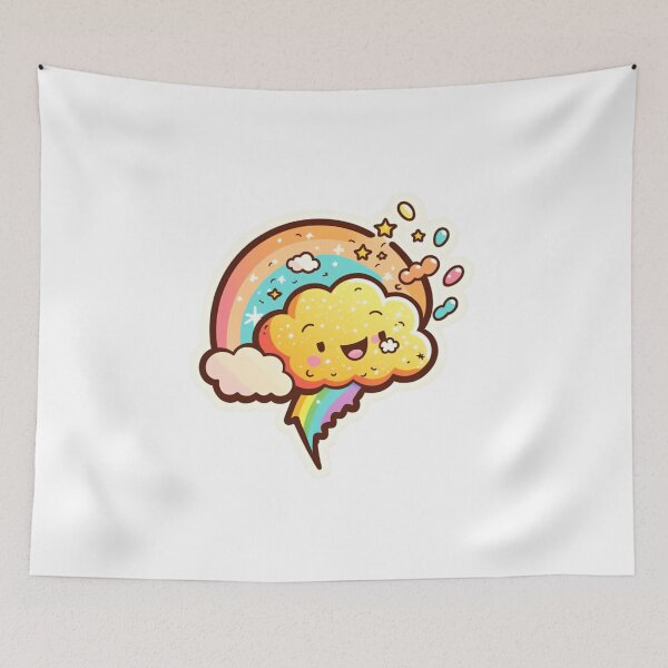 Item preview, Cute Chibli Rainbow Cloud Happy  designed and sold by Itis-Whatitis.