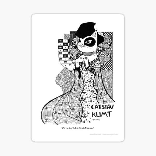#meowdernart - Catstav Klimt Sticker