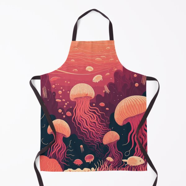 Item preview, Underwater Warm Landscape Coral Full Of Jellyfish designed and sold by raulmaler.
