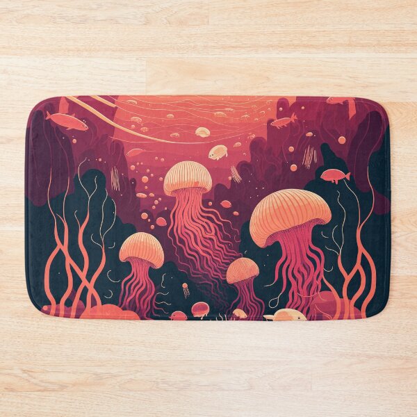 Item preview, Underwater Warm Landscape Coral Full Of Jellyfish designed and sold by raulmaler.
