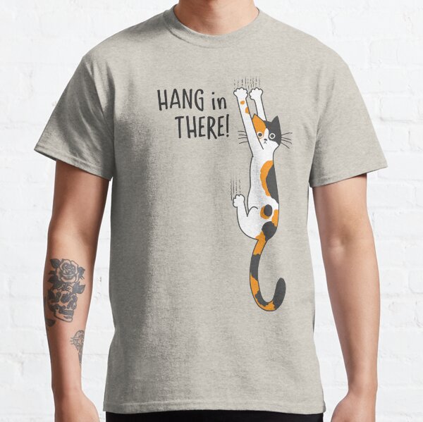 Item preview, Calico Cat Hanging On Hang In There Funny Cat Holding On designed and sold by Jenn Inashvili.