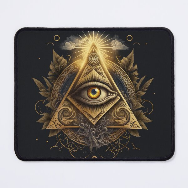 Item preview, The golden eye of providence glowing bright designed and sold by Vela Barrera.