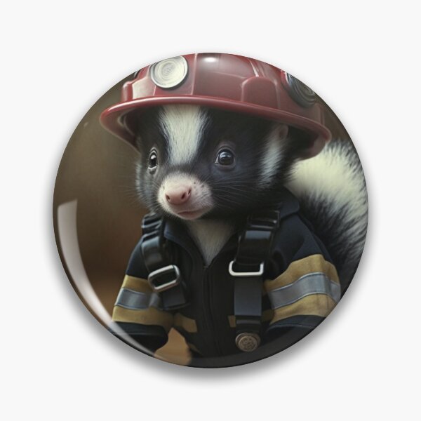 Item preview, Fire Fighter skunk designed and sold by Knot2Olde.