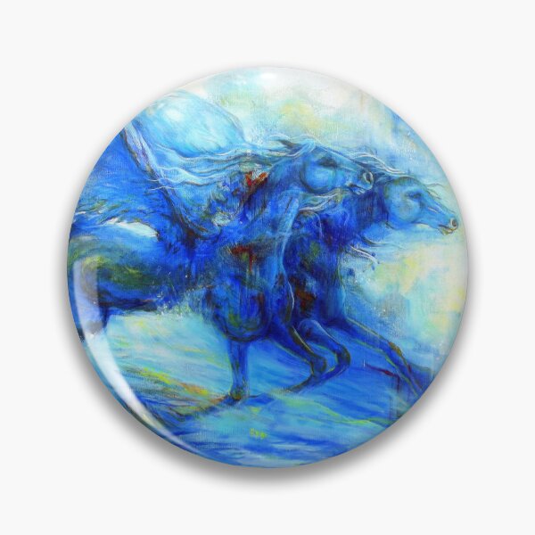 Item preview, Sea Horses Oil 2007 by Artist Heather Calderón designed and sold by HCalderonArt.
