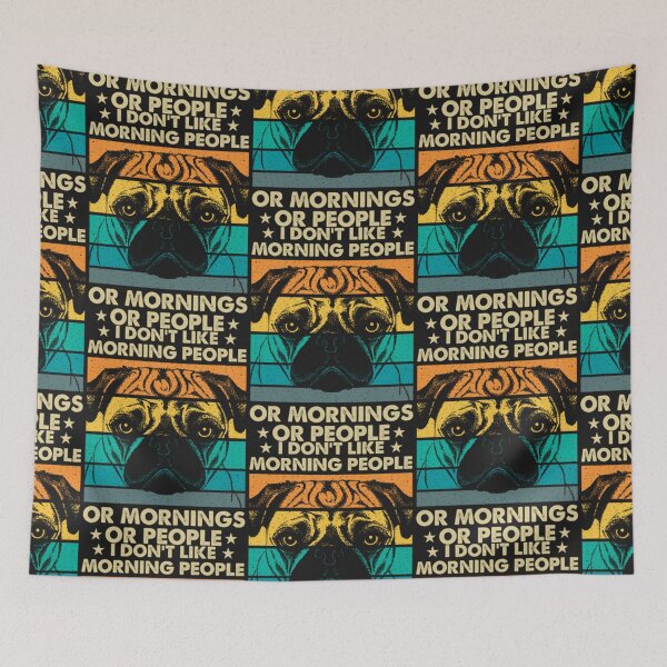 Item preview, I HATE MORNING PEOPLE AND MORNINGS AND PEOPLE KAFFE BULLDOGG T-Shirt designed and sold by UdoPopp.