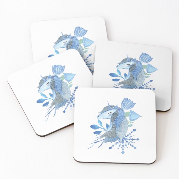 Item preview, Copy of Snowflake unicorn watercolor illustration designed and sold by pinkyfish1010.