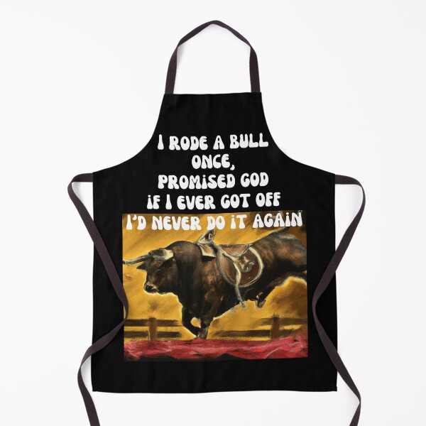 Item preview, I rode a bull once, promised God if I ever got off Id never do it again. [Wise sayings from 1950s] (AI Generated Art) designed and sold by Cowboy Folly.