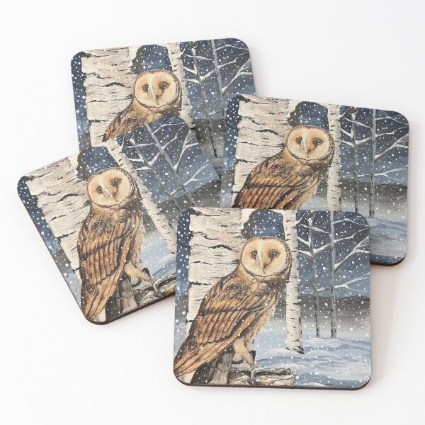 Item preview, Snowy Barn Owl designed and sold by Nora Lee Illustrations.
