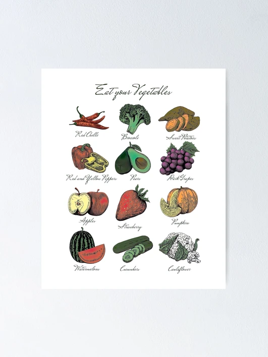 17x22 buy - Comic Strip Eat Your Vegetables Poster Print 0742