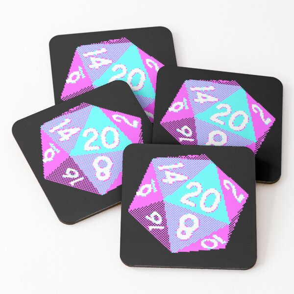 Item preview, 8Bit Vaporwave D20 Dice designed and sold by xpixelgeist.