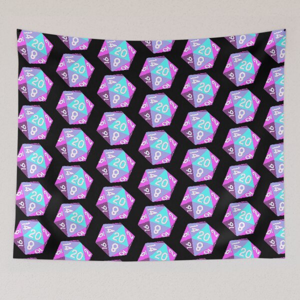Item preview, 8Bit Vaporwave D20 Dice designed and sold by xpixelgeist.