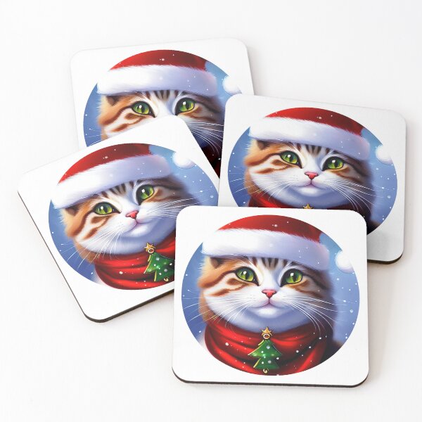 Item preview, Christmas Cat Closeup designed and sold by ArtificialCraft.