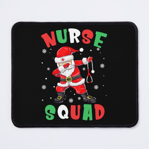 Item preview, Funny Merry Xmas With Dabbing Santa Nurse Squad Scrub Tops designed and sold by MichalwSatterf.