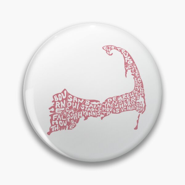 Item preview, Pink Cape Cod Hand Drawn Map designed and sold by laurenlabadini.