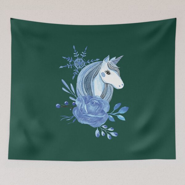 Item preview, Beautiful blue unicorn designed and sold by pinkyfish1010.