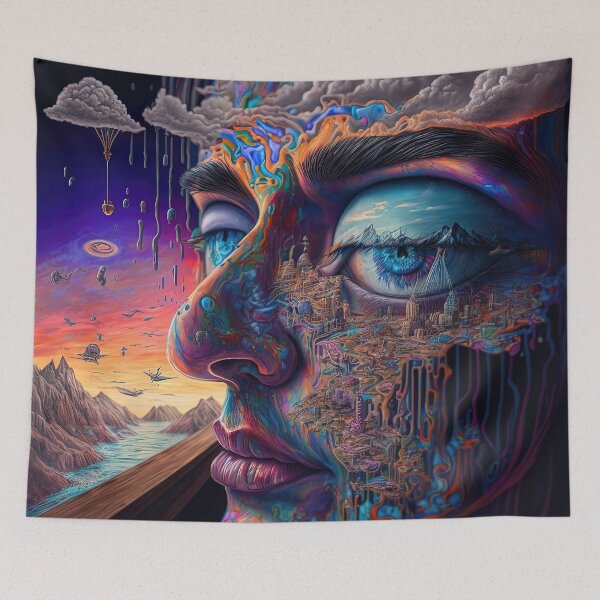 Item preview, Topography psychedelic art designed and sold by JohnVibes.